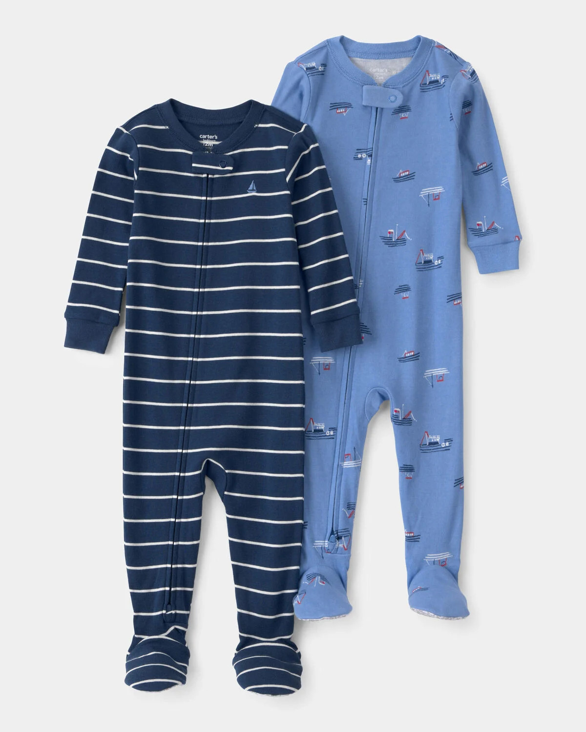 Baby Boy 2-Pack Boat Snug Fit 1-Piece Pajama - Blue | Carter's Inc