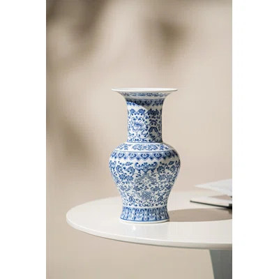 Vase, Blue Vase, Blue And White Ginger Jar Vase For Home Decor,Flower Vase For Tabletop, Porcelain Decor,(Vintage Blue And White) | Wayfair North America
