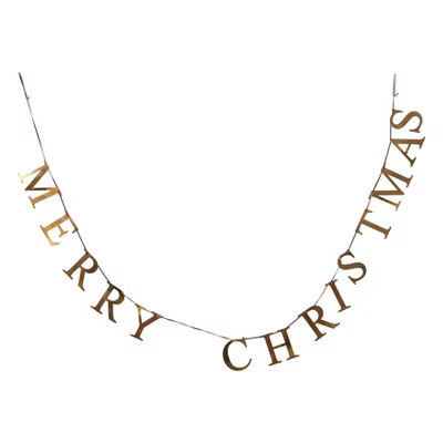 Storied Home Brass Garland "Merry Christmas" | Target