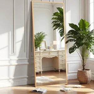 OLIXIS Full Length Mirror for Bedroom, 56"x15" Full Body Mirror with Stand, Hanging or Leaning fo... | Amazon (US)