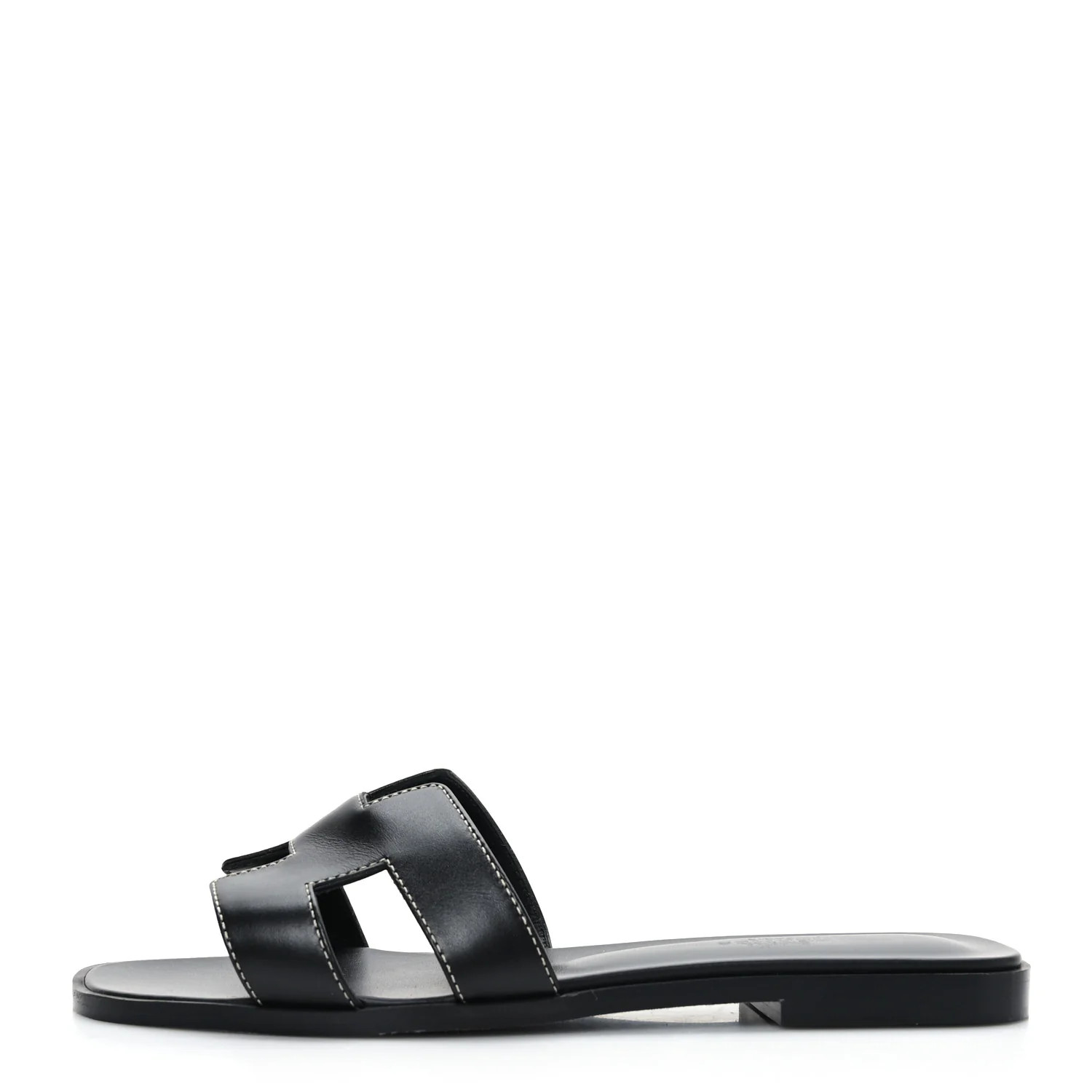 Box Calfskin Oran Sandals 37 Black | FASHIONPHILE (US)
