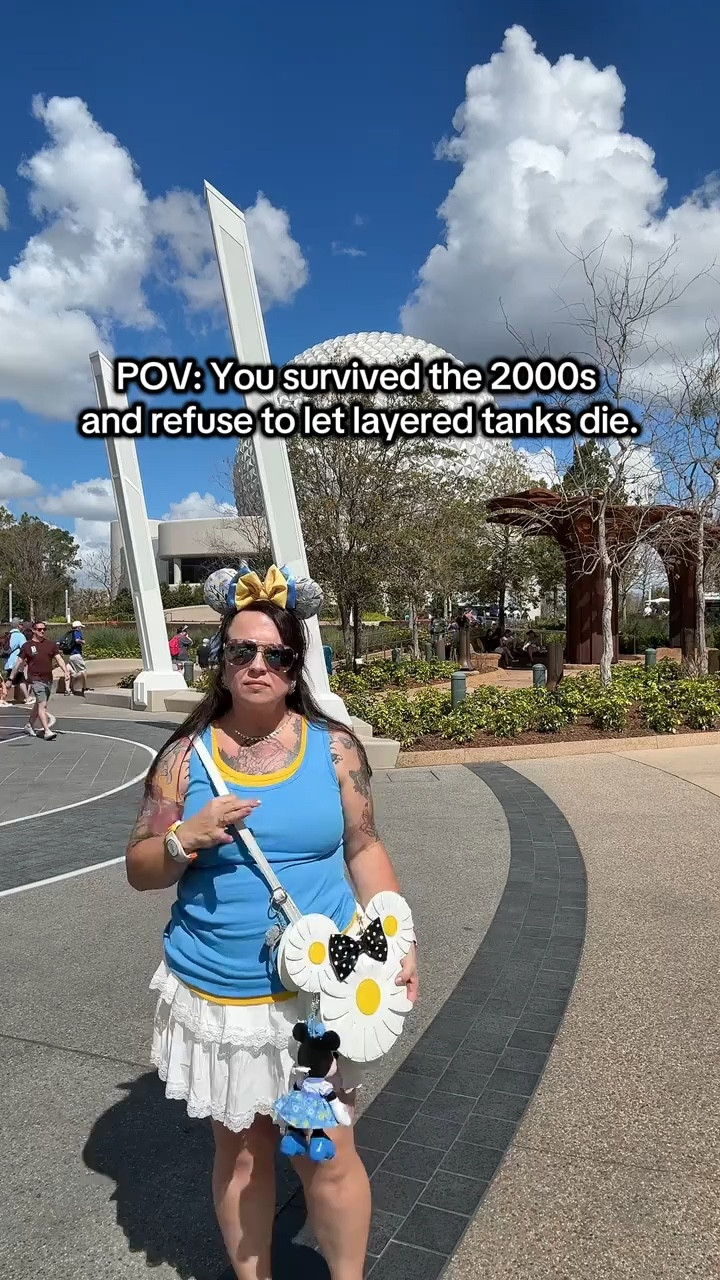 I have decided that layered tank tops from the 2000s are back…
Elder millennial Disney moms everywhere: our time has come. 😜

AND…..You’re welcome for bringing this trend back. ✨
.
#DisneyOutfit #DisneyMomLife
#ElderMillennial
#DisneyStyle
#DisneyAdult


#LTKOver40 #LTKootd #LTKMidsize