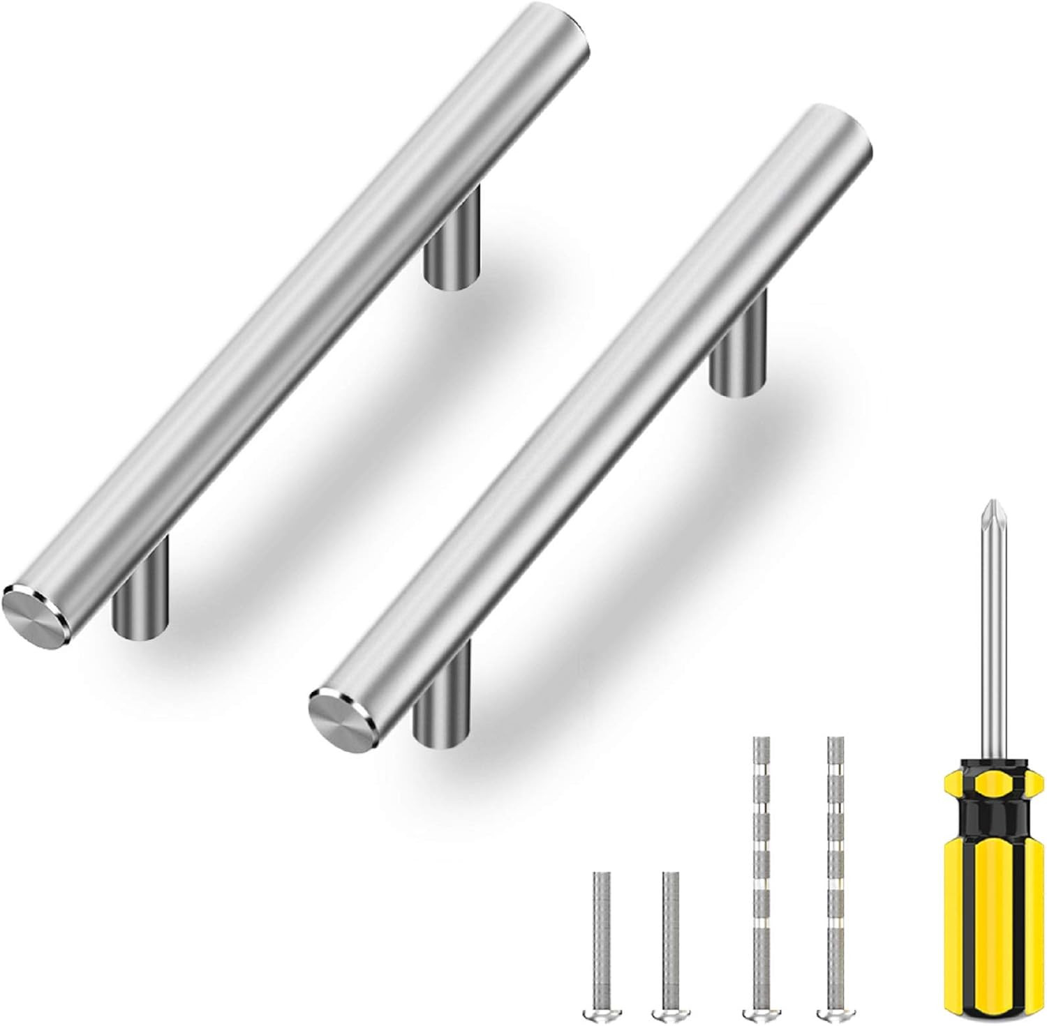 NISUOIEN 30 Pack - 3" Hole Center Cabinet Handles Pulls for Kitchen Stainless Steel Brushed Nicke... | Amazon (US)