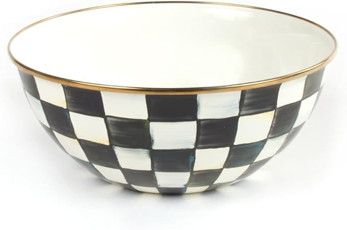 MACKENZIE-CHILDS Courtly Check Enamel Everyday Bowl, Serving Bowls for Entertaining, Large | Amazon (US)