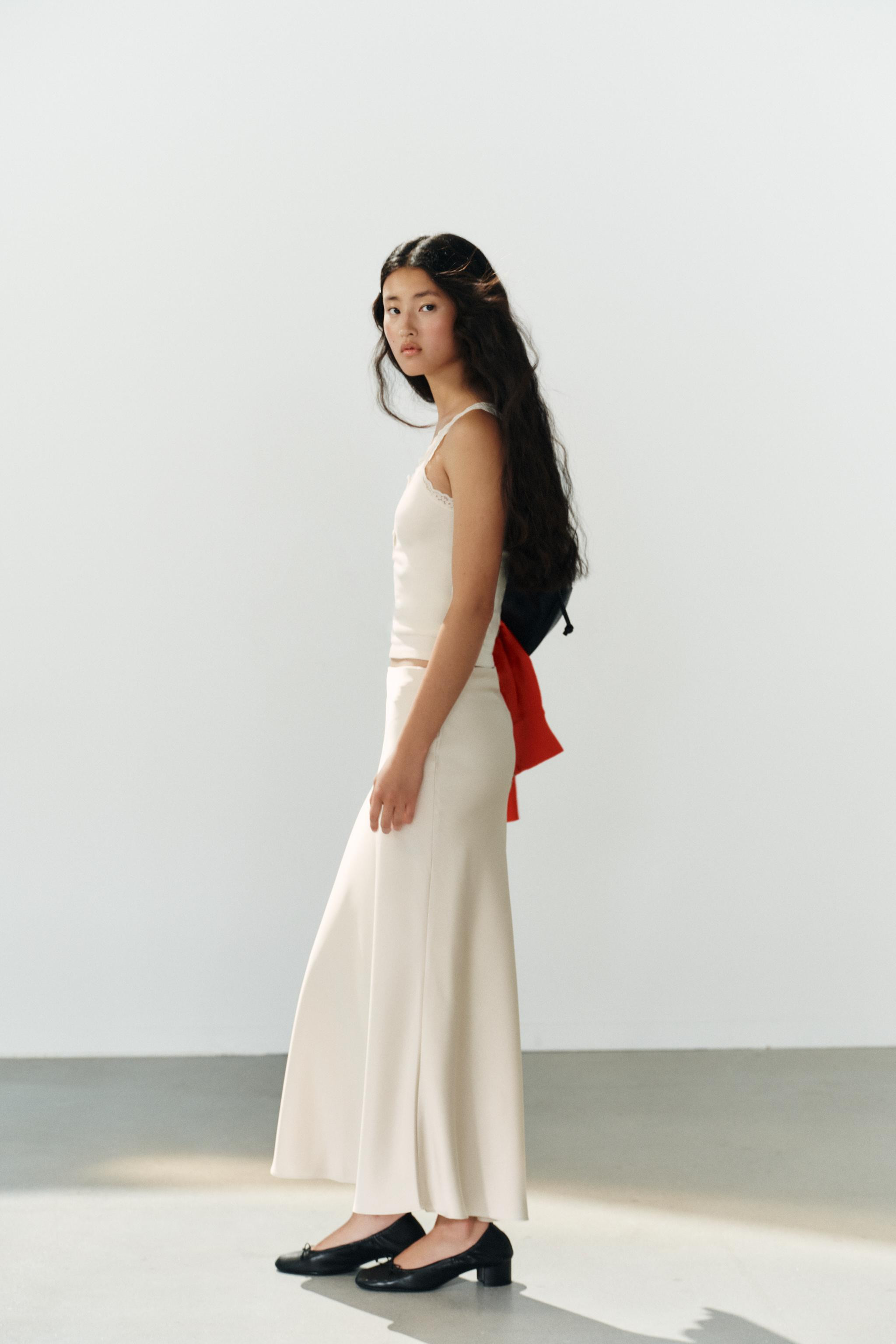 SATIN MIDI SKIRT | Zara UK