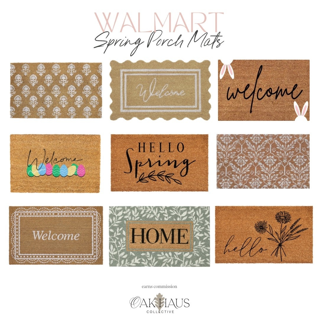 Spring porch mats, spring porch decor, welcome mat, spring porch ideas, Easter decor, outdoor porch, outdoor welcome mat

#LTKHome