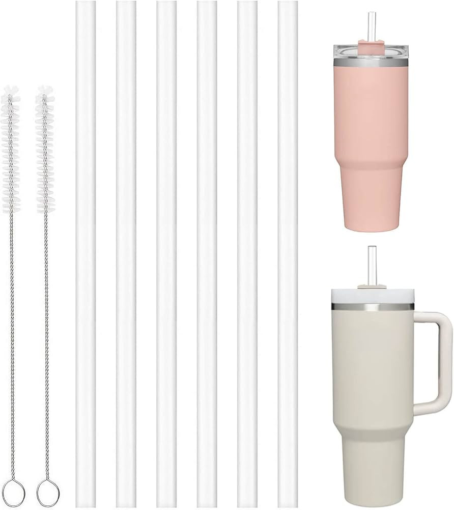 Replacement Straw for Stanley 40 oz 30 oz 20 oz Cup Tumbler, 6 Pack Reusable Straws for Stanley A... | Amazon (US)