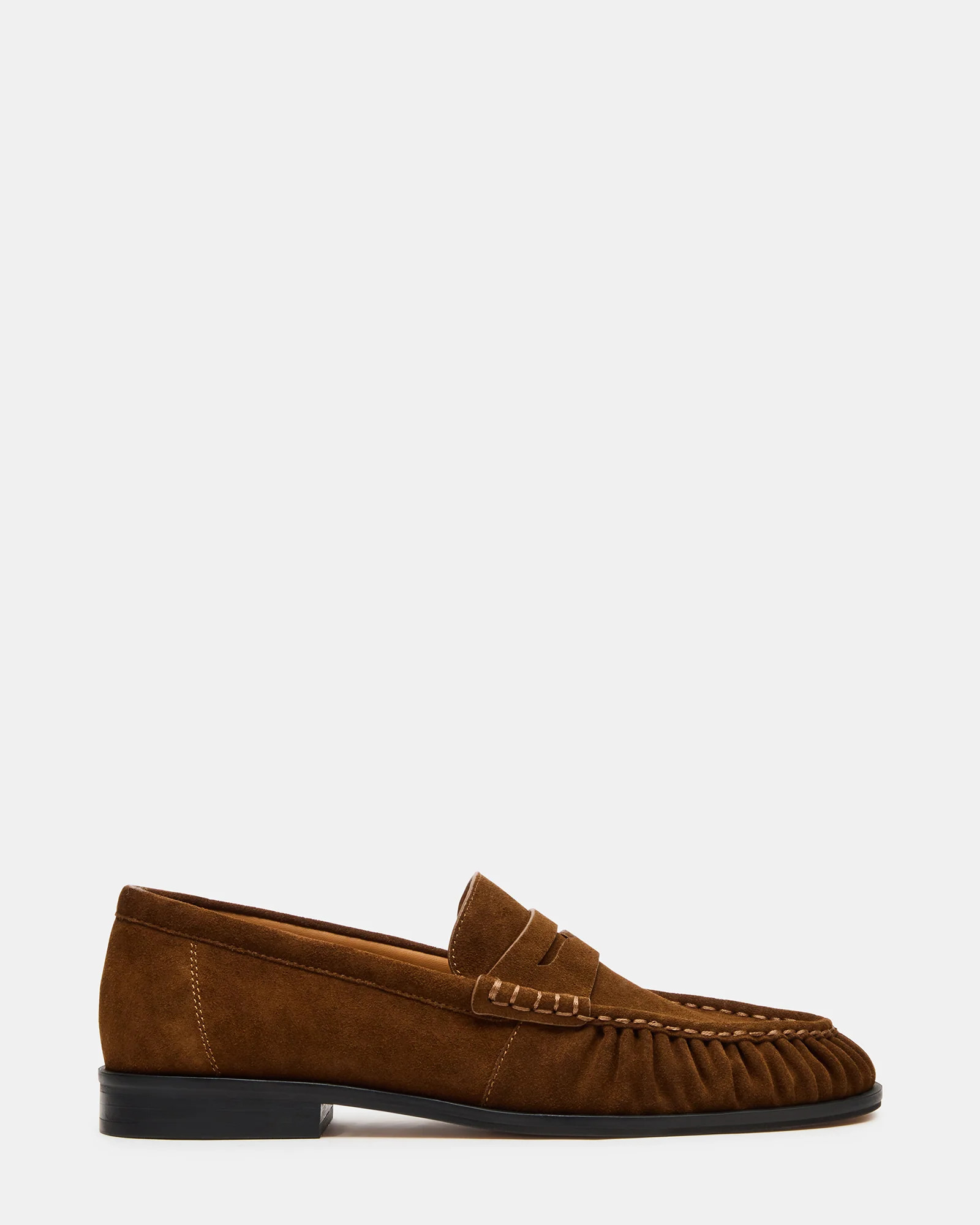 QUINCEY Chestnut Suede Slip-On Men's Loafer | Steve Madden (US)