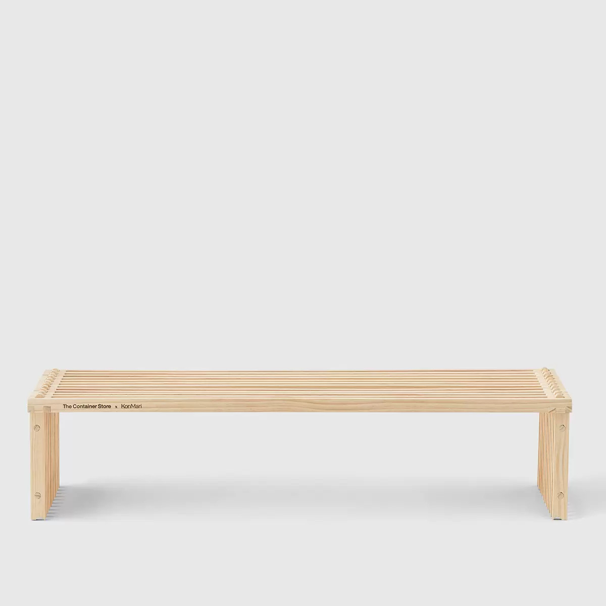Marie Kondo Large Shoji Stacking Slatted Wood Shoe Shelf Natural | The Container Store