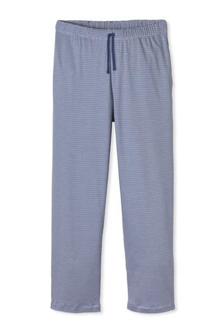 Men's Pima Pajama Pants in Gray Stripe | LAKE Pajamas