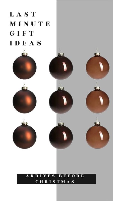 Set of 9 brown glass ball ornaments! Hanging Christmas baubles for Christmas tree decoration. 
Arrives before Christmas!

#LTKHoliday #LTKhome #LTKSeasonal
