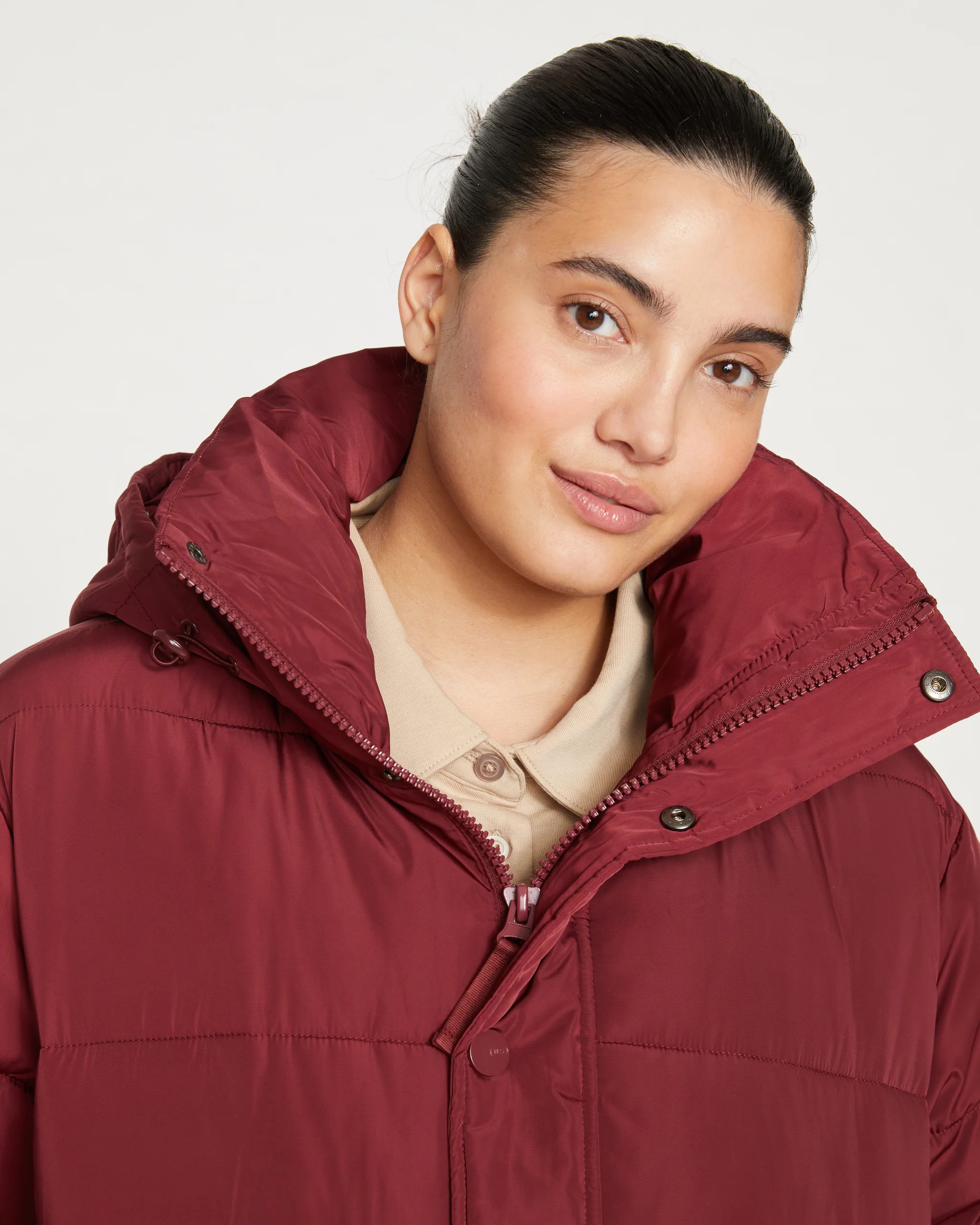 Rainier Short Hooded Puffer - Rioja | Universal Standard
