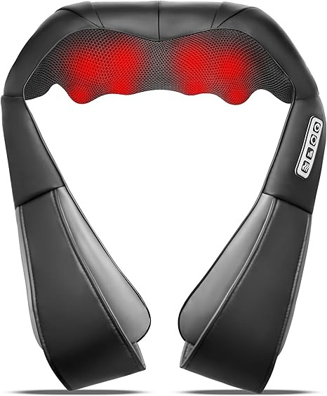 Shiatsu Neck and Back Massager with Heat, Electric Deep Tissue Kneading Neck and Shoulder Massage... | Amazon (US)