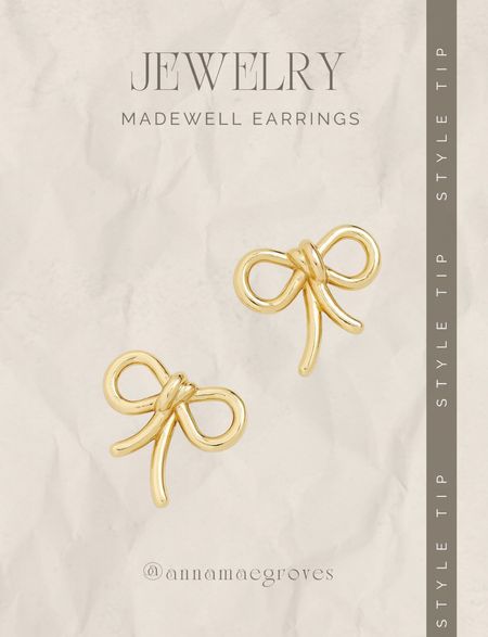 These Madewell Bow Stud earrings are so adorable. Perfect as a cute stocking stuffer or pair with your Holiday outfit! 

#LTKover40 #LTKstyletip #LTKHoliday