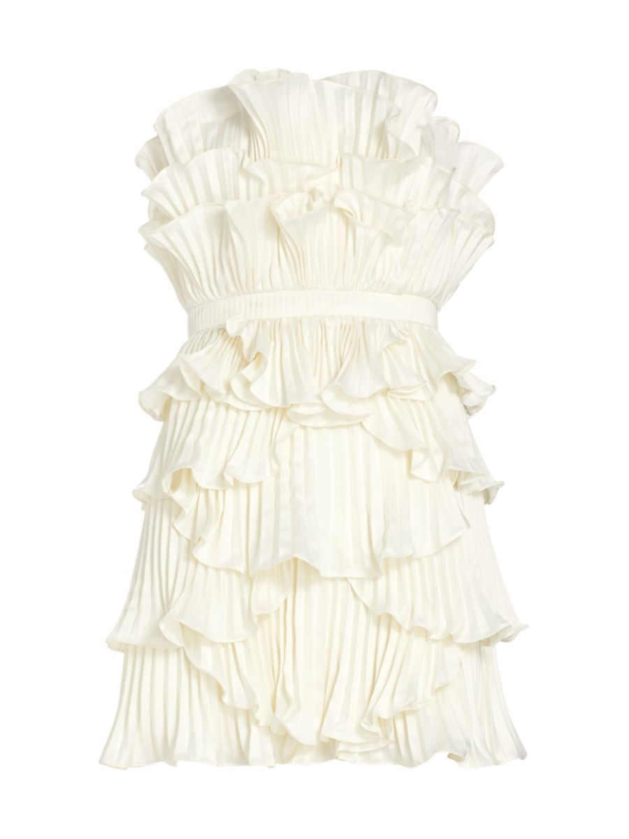 Reed Pleated Shell Strapless Minidress | Saks Fifth Avenue