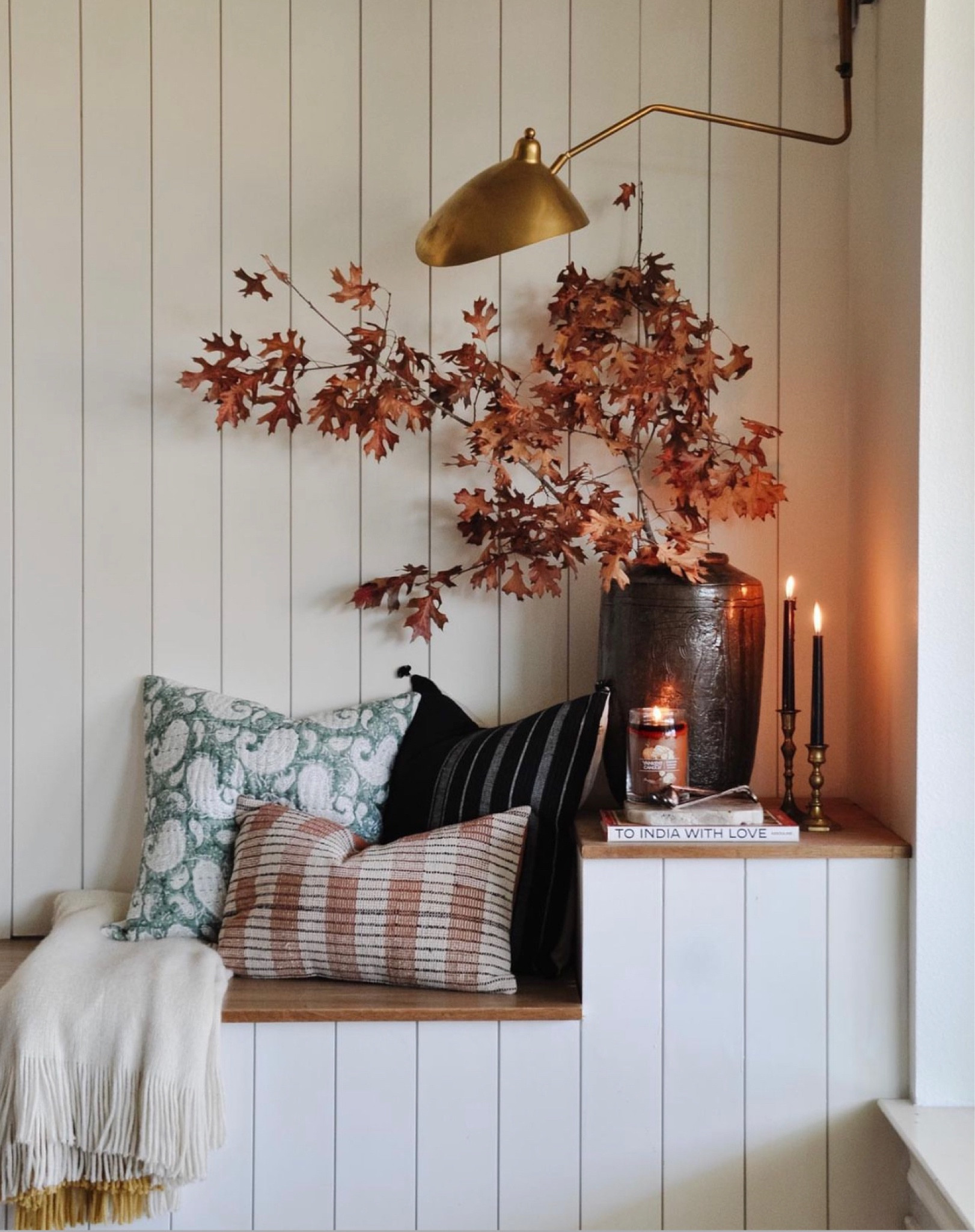 🍂Fall found its way home, well, our home is fall-ready all year round!
I want to know, What's your favorite season?

Easiest way to bring Fall into your home - Forage some branches, add allll the cozy textures and burn an autumn candle- my favorite this season is Pumpkin Banana Scone from the yankeecandle Signature collection and yes it smells as good as it sounds! 

#fallmusthaves #fallbuys #fallinspo #fallstems #fallpillows #fallcandles #fallhomedecor #falldiy #homediy #homedecor 

#LTKSeasonal #LTKstyletip #LTKhome