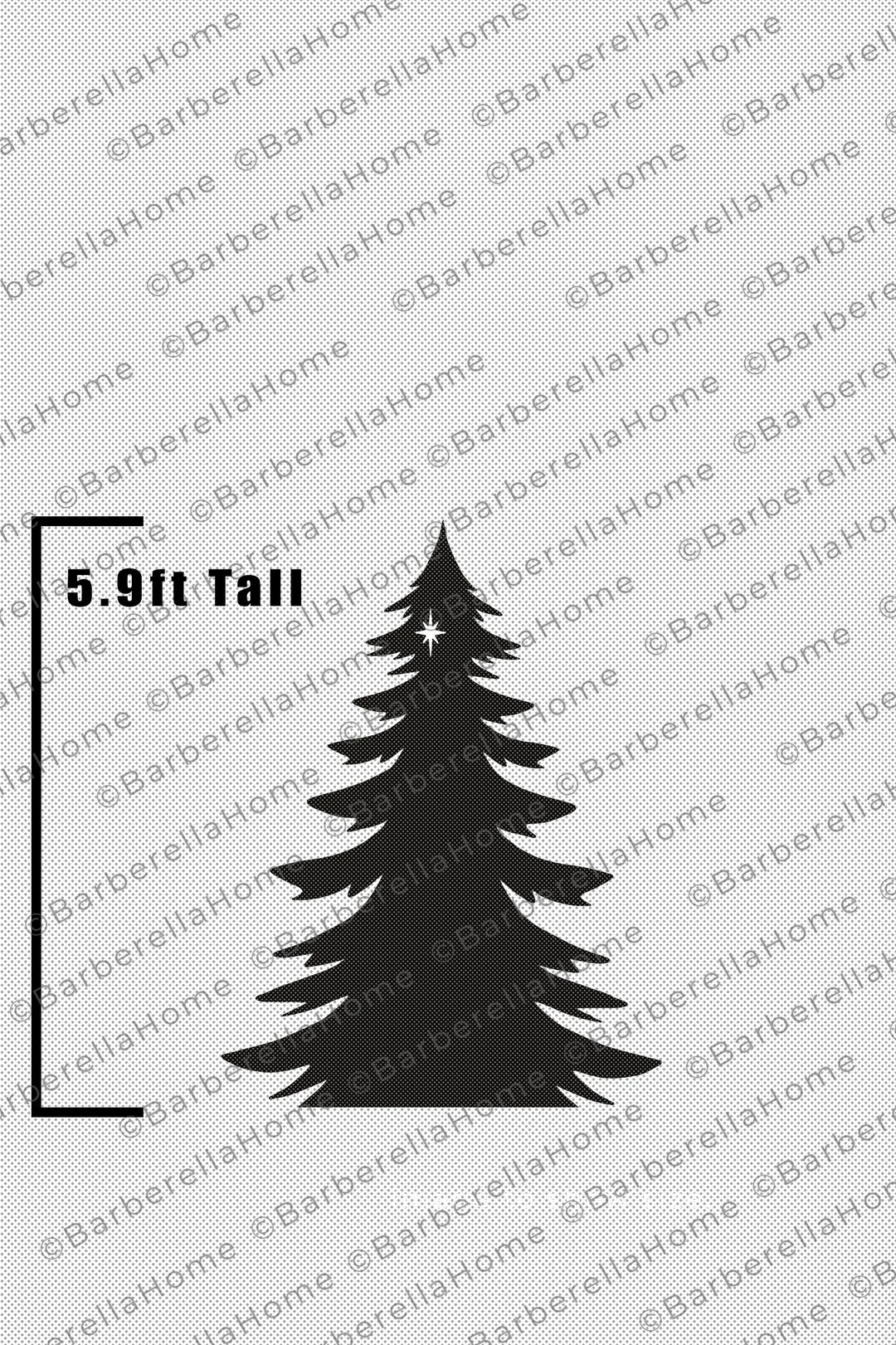 5.9ft Christmas Tree Template When Made. Printable Trace and Cut Christmas Silhouette Decor Templ... | Etsy (US)