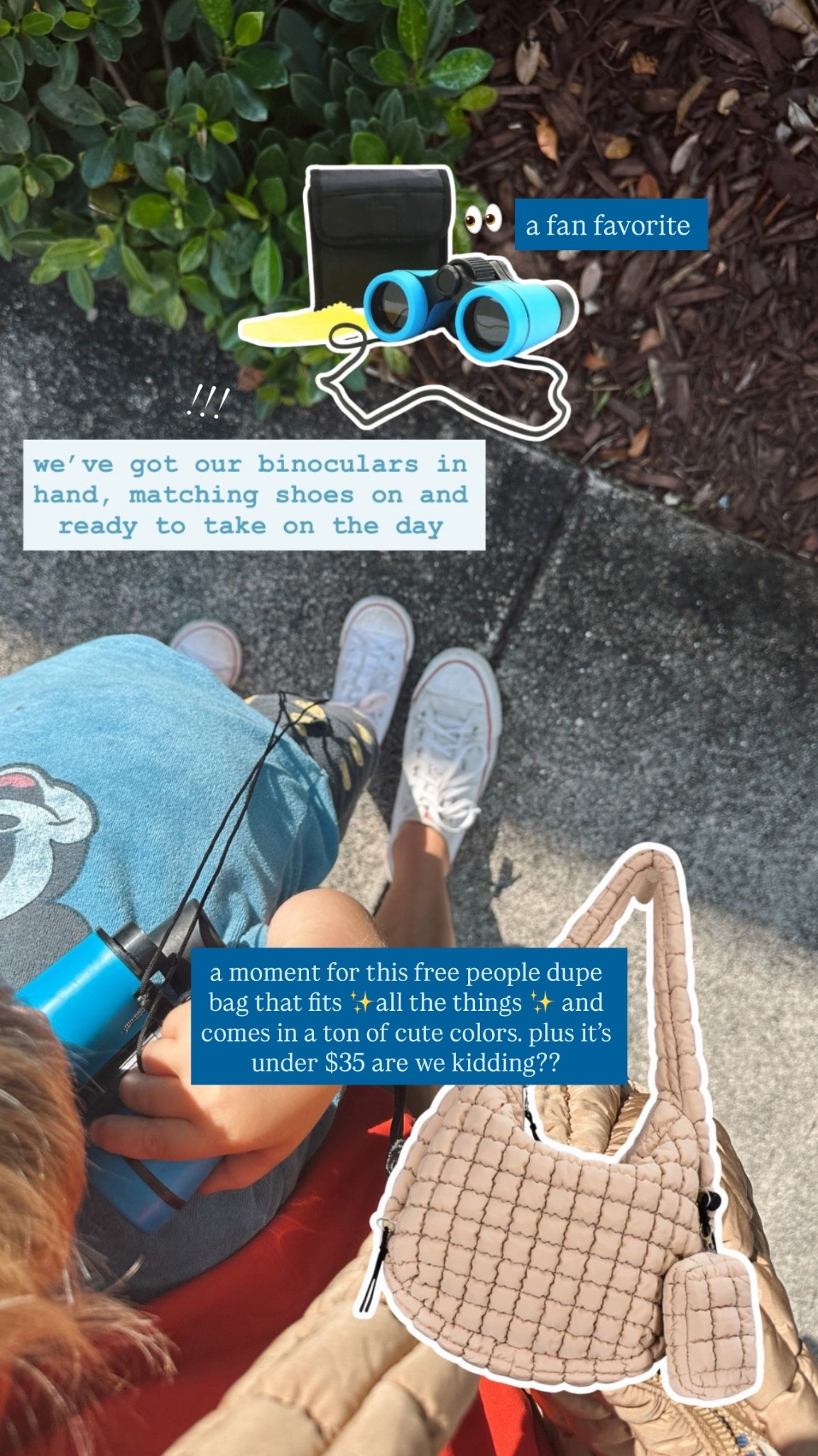 this puffer bag is so good + of course we have to have binoculars with us !! 

#LTKmomlife #LTKdayinmylife #LTKKids