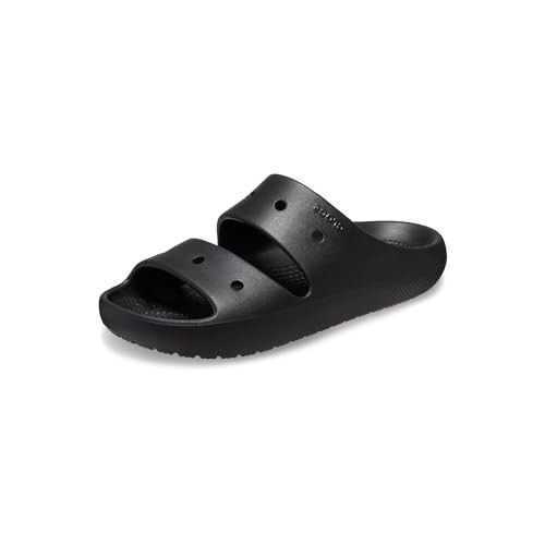 Crocs Unisex Adult Classic Sandals 2.0, Slides for Women and Men, Black, 2 Men/4 Women | Amazon (US)