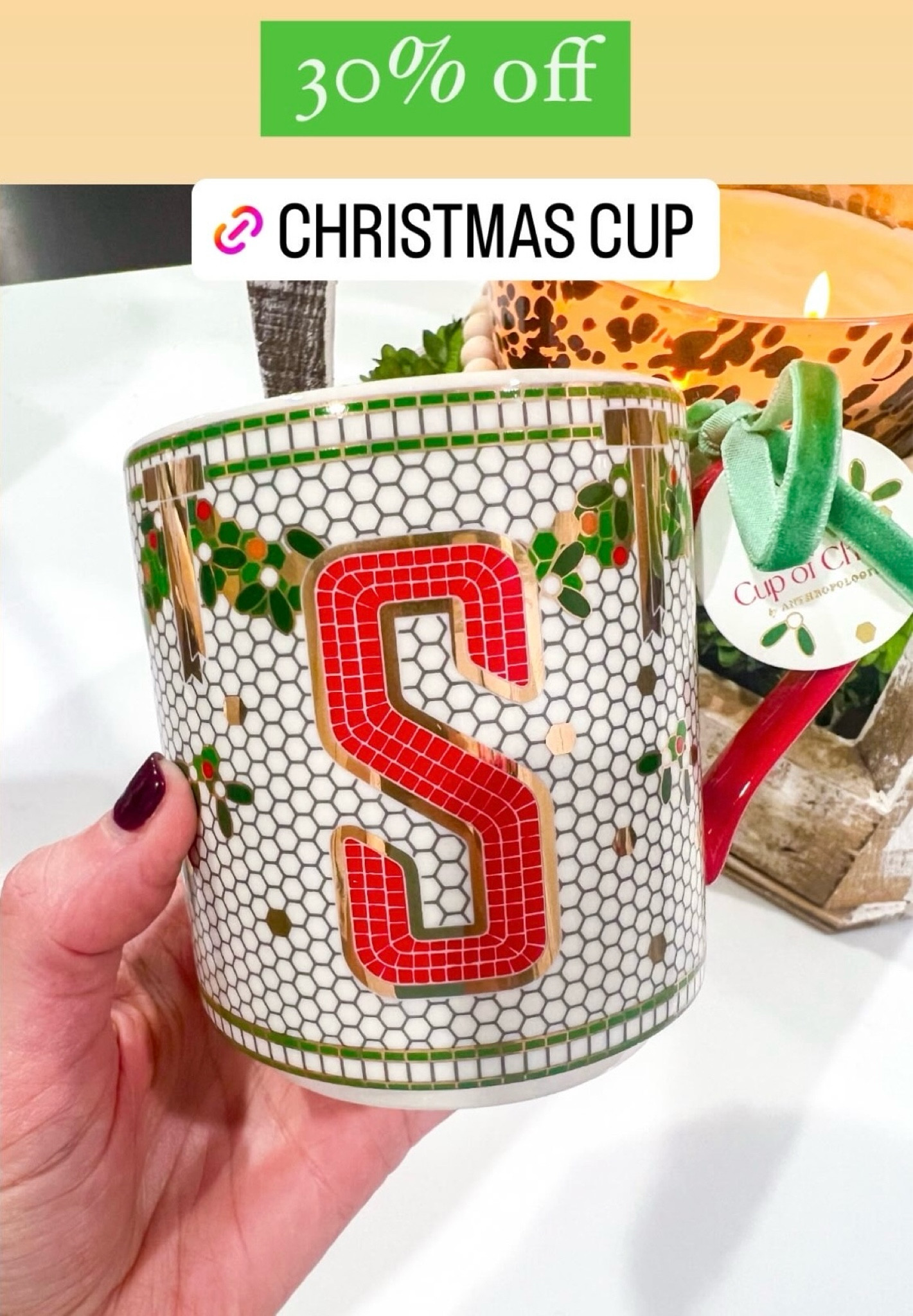 Anthropologie Christmas mug  

#LTKHoliday #LTKSeasonal #LTKsalealert