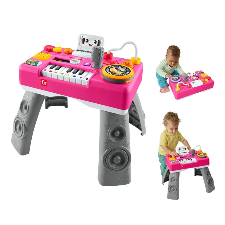 Fisher-Price Laugh & Learn Mix & Learn DJ Table, Pink Musical Learning Toy for Baby & Toddler | Walmart (US)