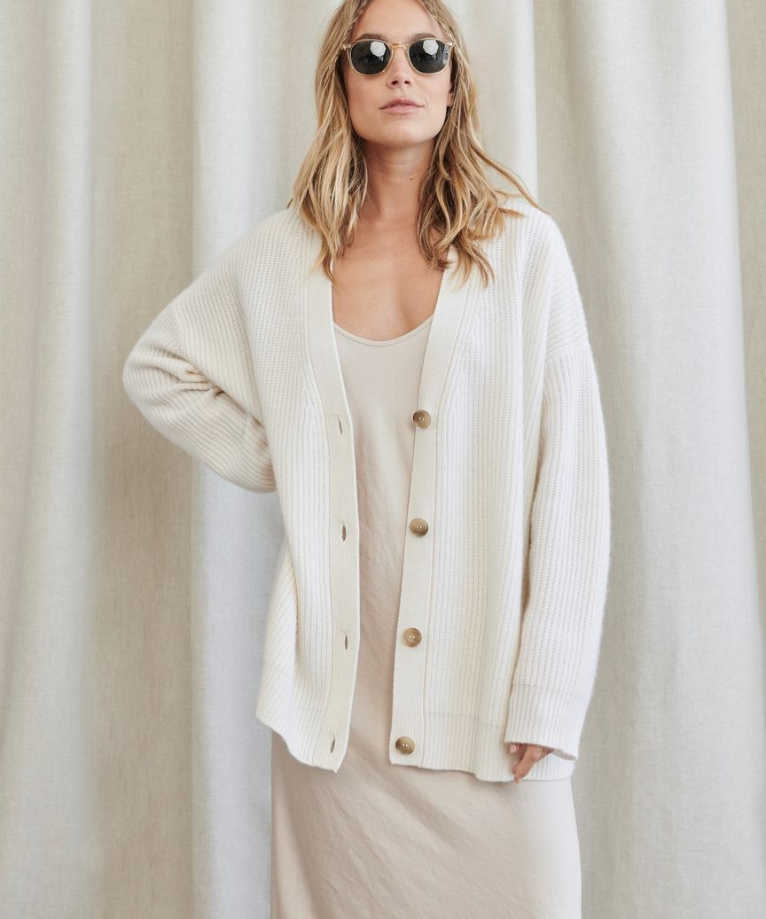 Cashmere Cocoon Cardigan - Ivory | Jenni Kayne | Jenni Kayne