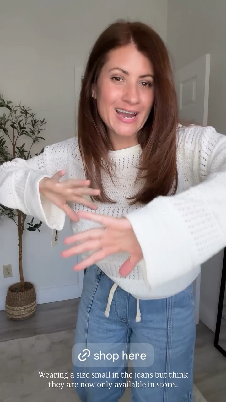 Wearing a size small in the jeans but think they are now only available in store..