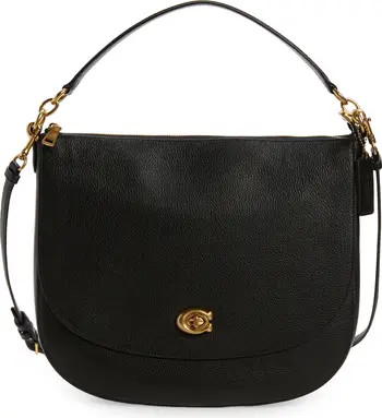 Polished Pebble Leather Shoulder Bag | Nordstrom