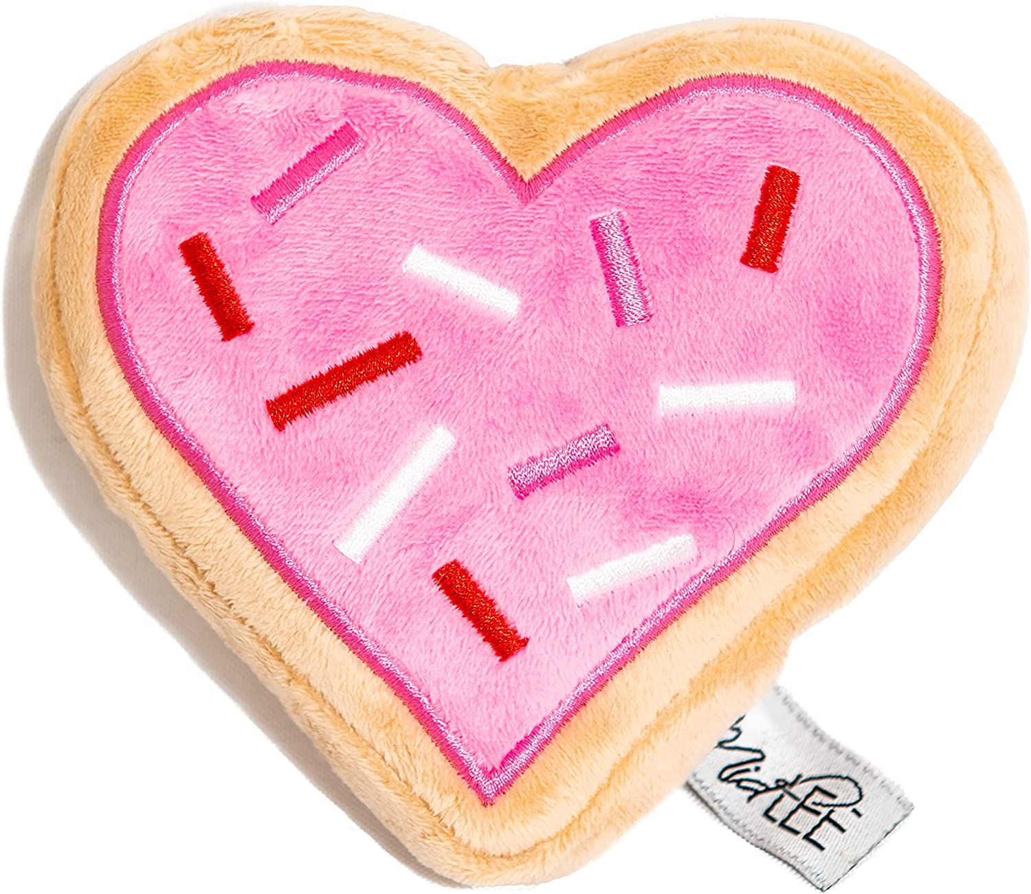 Midlee Pink Heart Sugar Cookie Dog Toy Large | Amazon (US)