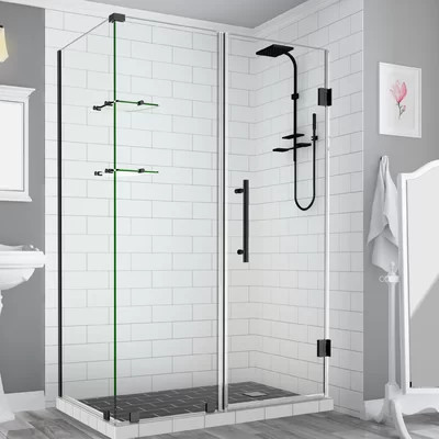 Bromley GS 30" x 72" Rectangle Hinged Shower Enclosure | Wayfair North America