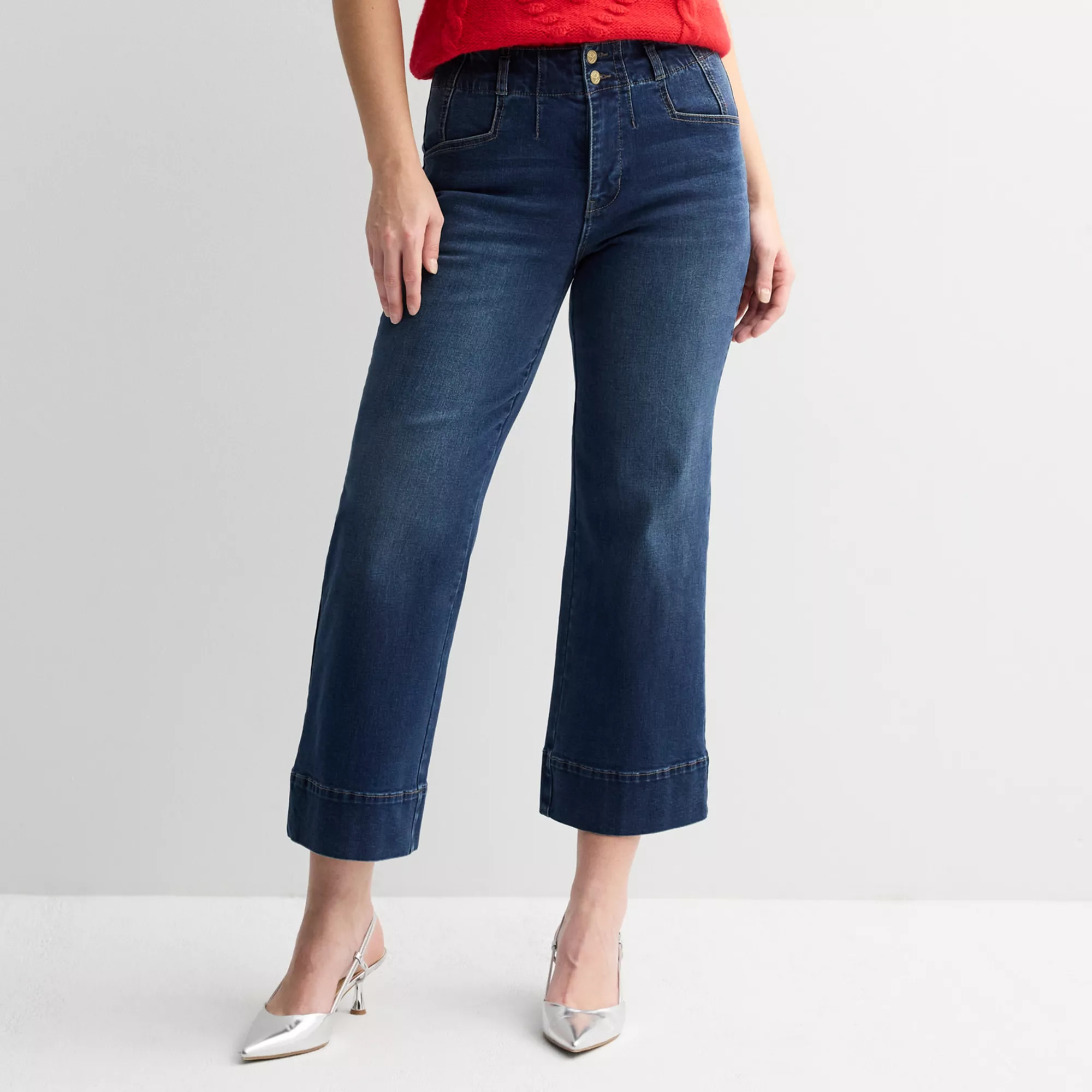 Women's Draper James Wide Leg Denim Trousers | Kohl's