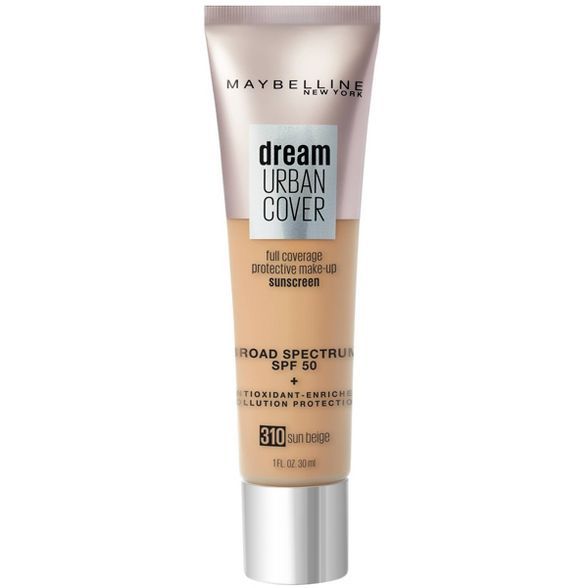 Maybelline Dream Urban Cover Full Coverage Foundation SPF 50 with  Antioxidant Enriched + Polluti... | Target