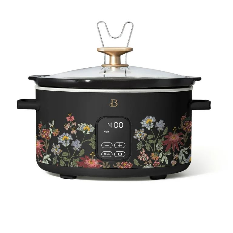 Beautiful 6 Qt Programmable Slow Cooker, Wildflower by Drew Barrymore, Black | Walmart (US)