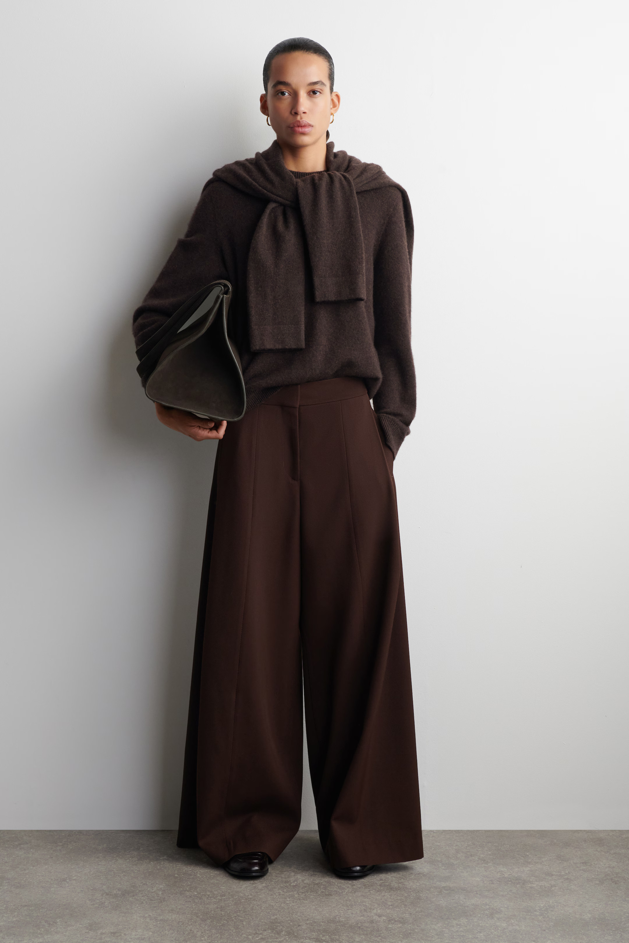 RELAXED WOOL-BLEND WIDE-LEG TROUSERS | H&M (UK, MY, IN, SG, PH, TW, HK)
