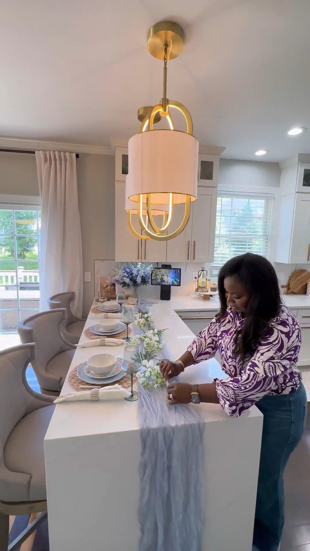 Light and airy spring tablescape that works on your kitchen island or a full dining table 

#LTKHome #LTKSaleAlert