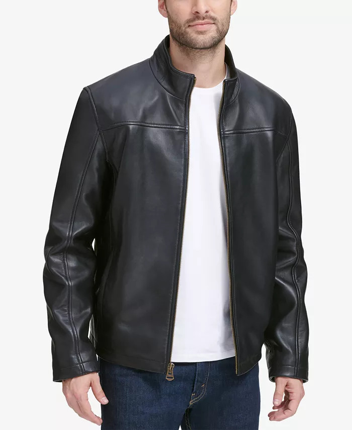 Men's Smooth Leather Jacket, Created for Macy's | Macy's