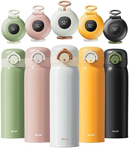 16 OZ Coffee Thermos, Reusable Tea Infuser Bottle, Smart Sports Water Bottle with LED Temperature Di | Amazon (US)