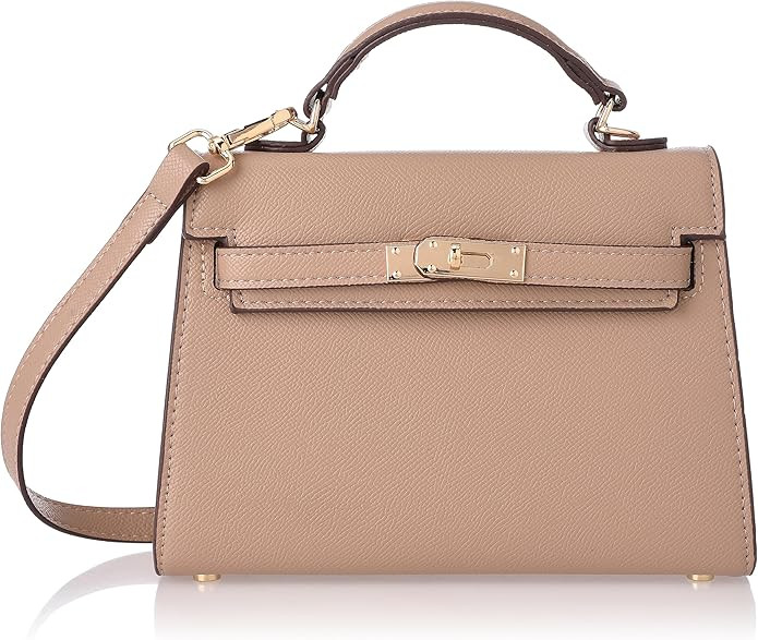 Womens Mini Leather Satchel Bags 9 * 2.5 * 5.5in Shoulder Purses Top Handle Handbags Ladies Desig... | Amazon (UK)