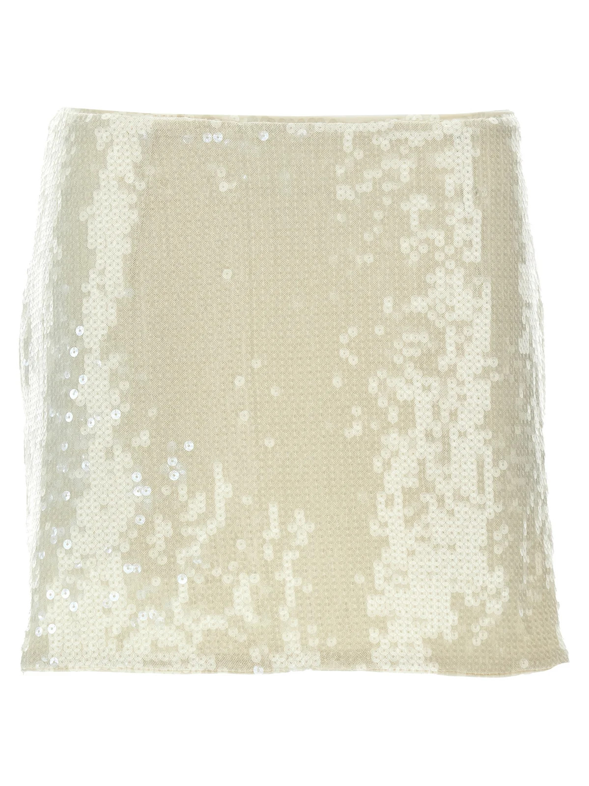 ROTATE Birger Chirstensen Egret Sequin Embellished Mini Skirt | Cettire Global