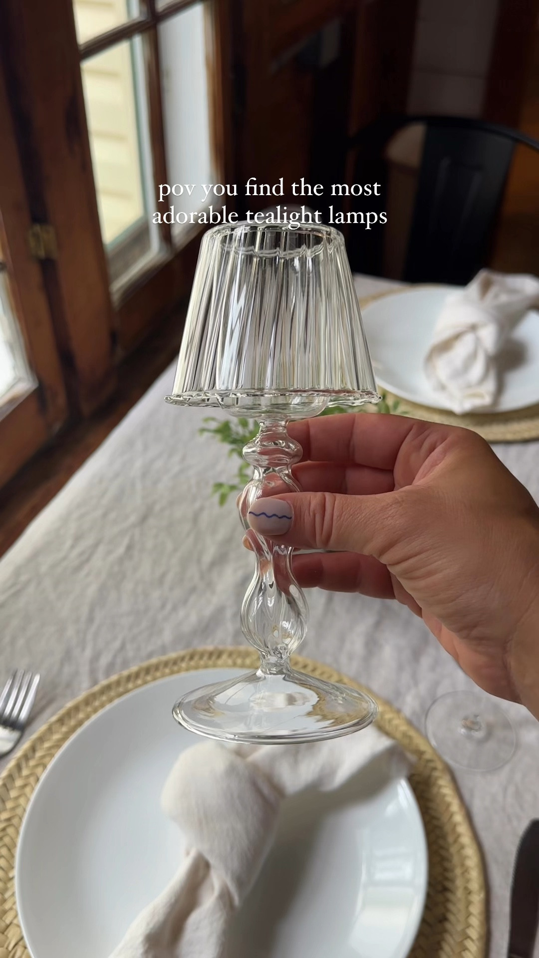 The glass, the silhouette, the scallop detail. 🤩 You can add a traditional tealight or a flameless tealight like the one seen here. These would be perfect with any tablescape or a cozy corner of your house 🏡 

Little light > big light always 🥰


#LTKHome #LTKWedding #LTKSeasonal