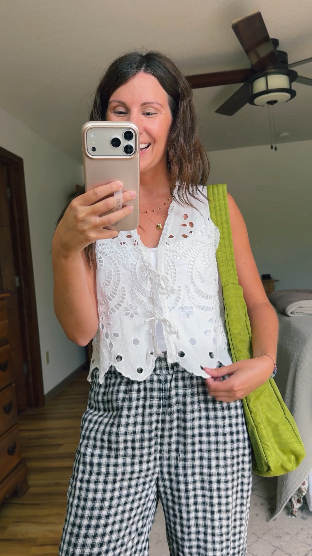 small in my tank and small in my eyelet tank.  Xs in my gingham linen pants—I think they’re currently sold out so I also linked similar ones. My croc sandals are size 6.

I think. My baggu tote bag is sold out so I linked similar.

#LTKPetite #LTKgrwm #LTKootd