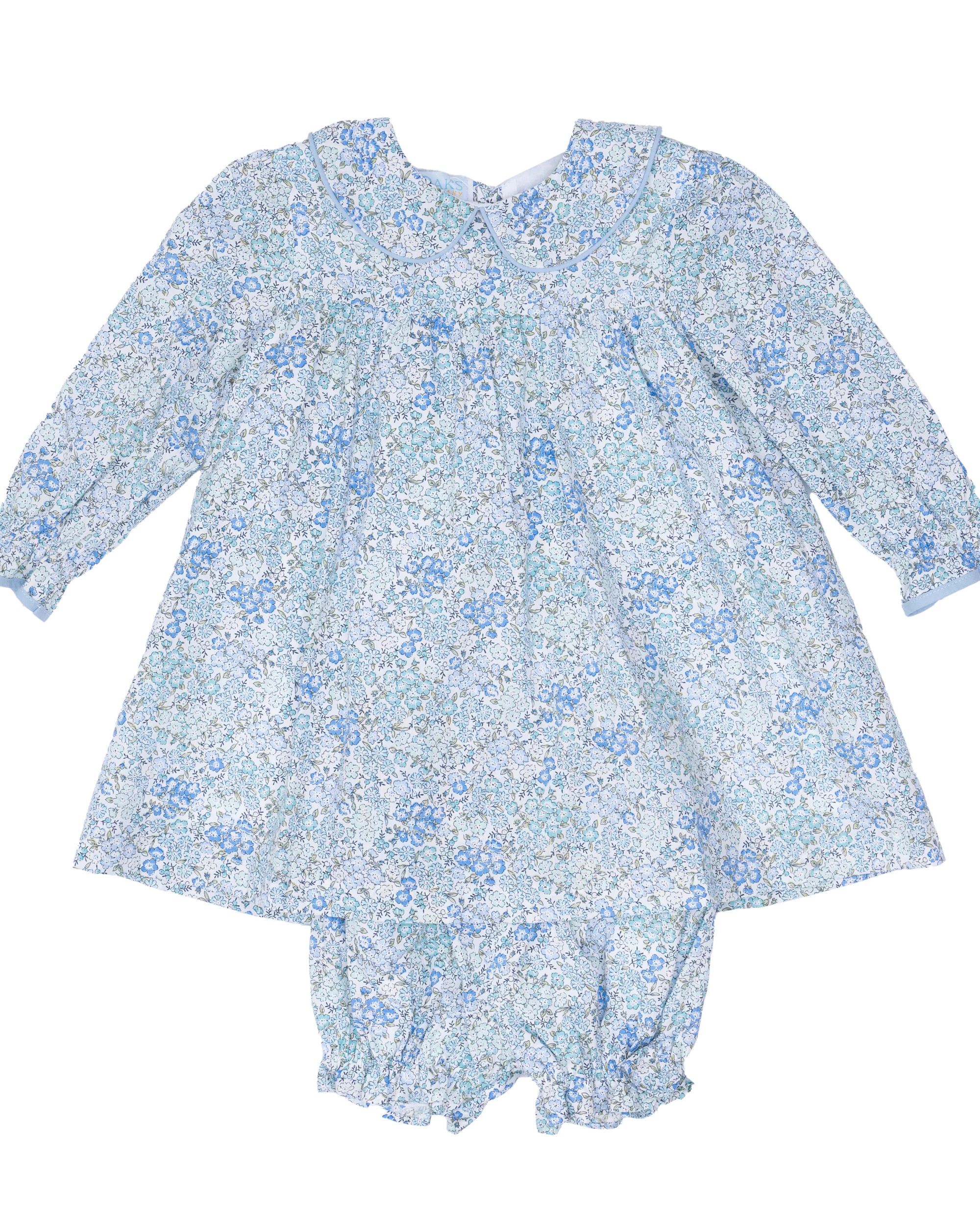 Betsy Blue Floral Bloomer Set | The Oaks Apparel Company
