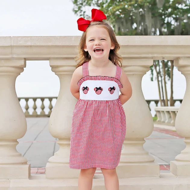 Mouse Ears Red Gingham Cara Dress | Classic Whimsy
