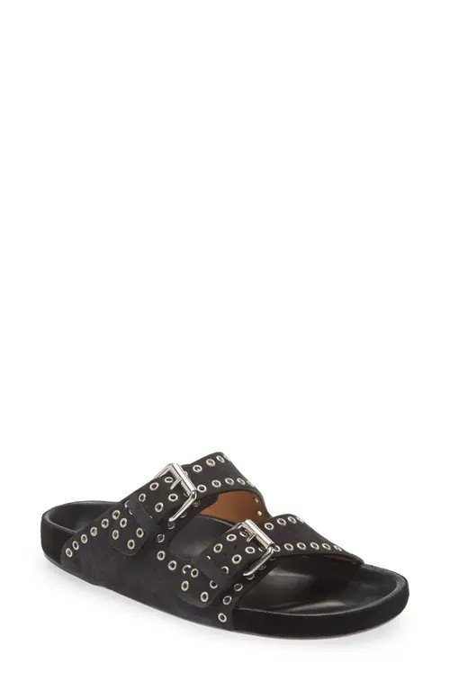 Isabel Marant Lennyo Studded Slide Sandal in Black at Nordstrom, Size 6Us | Nordstrom