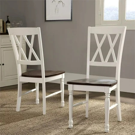 Shelby Dining Chair in White Finish (set of two) | Walmart (US)