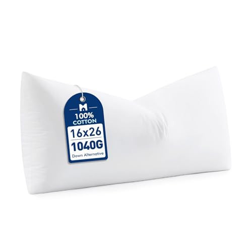 MIULEE 16x26 Down Alternative Pillow Insert, Fluffy Soft Throw Pillow for Couch Bed Sofa Plush Luxury Lumbar Support | Amazon (US)