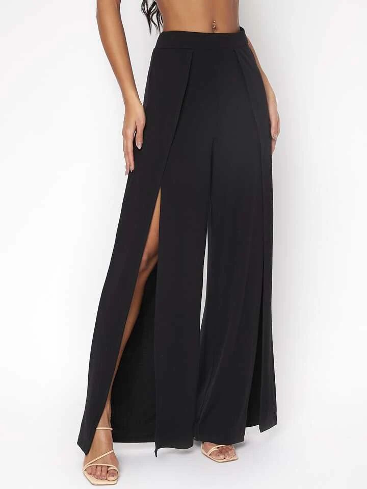 SHEIN Tall Pantalon unicolore fendu | SHEIN