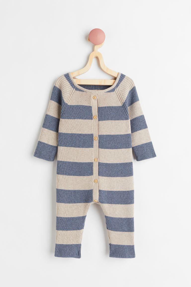 Rib-knit Cotton Jumpsuit | H&M (US)