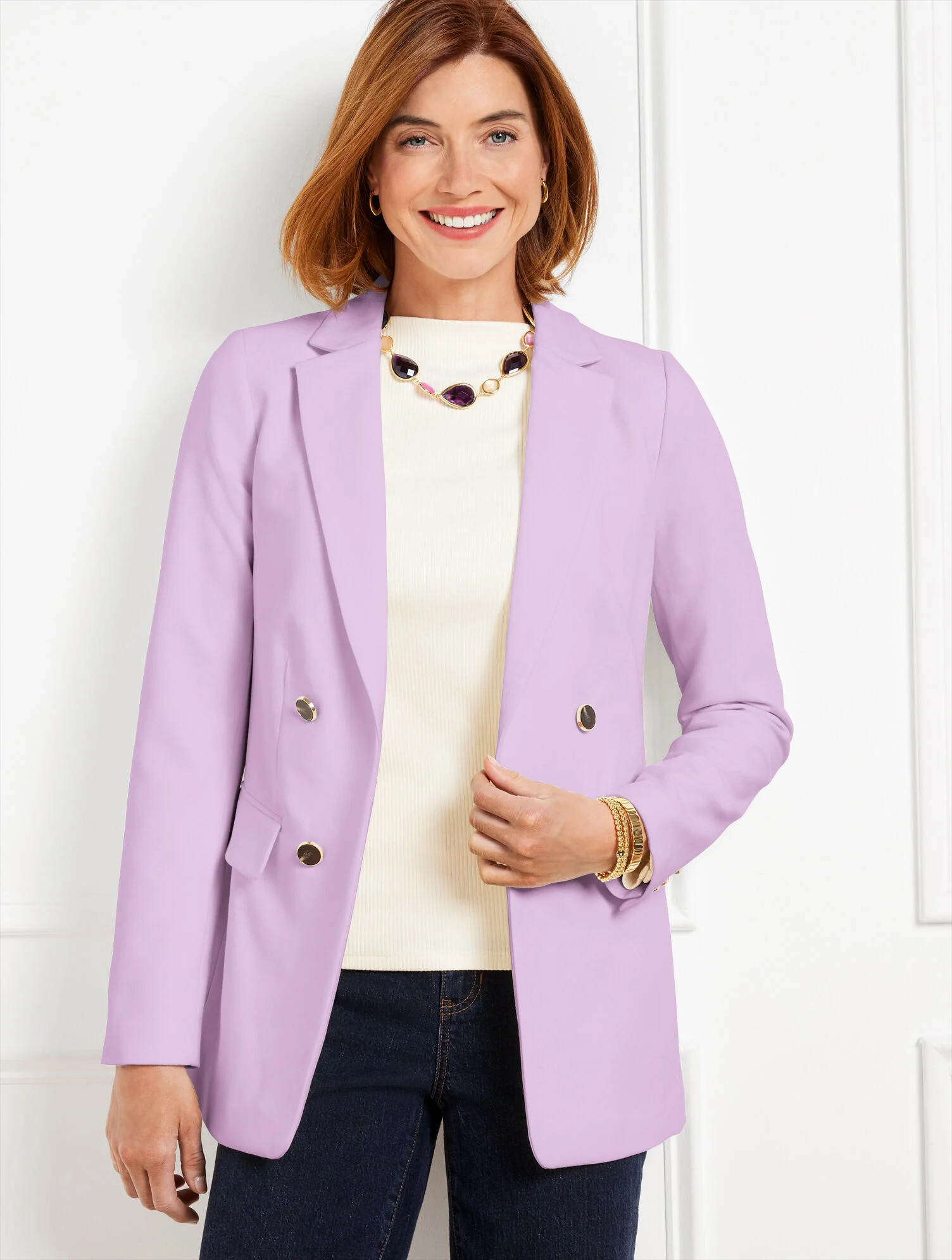 Tailored Stretch No Close Blazer | Talbots