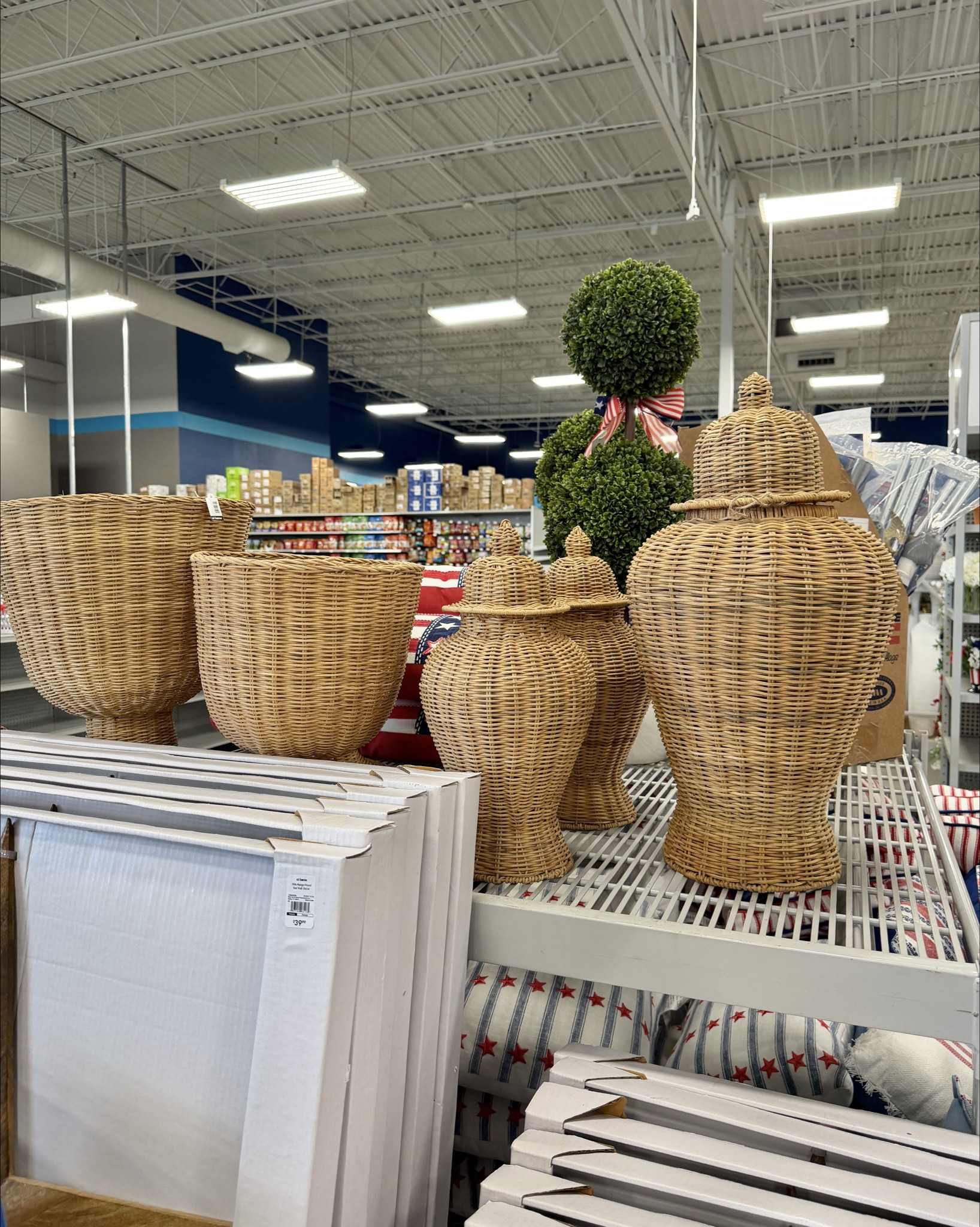 Grabbed these large rattan jars back in February 🤍 woven ginger jar spring decor pedestal urn traditional decor coastal decor 

#LTKHome #LTKSaleAlert